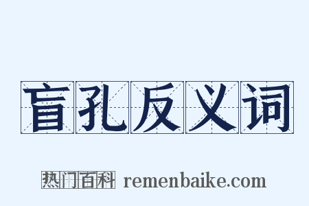 盲孔反义词是什么意思的图片